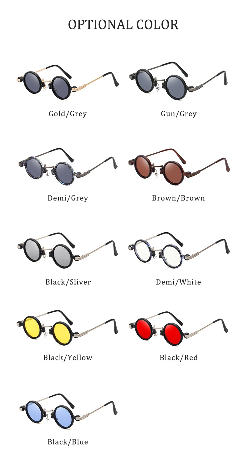 Wholesale STORY W220 Vintage Steam Punk Small Frame Round Sunglasses Men  Women 2021 Brand Designer Retro Red Lens Hip Hop Sun Glasses From  m.