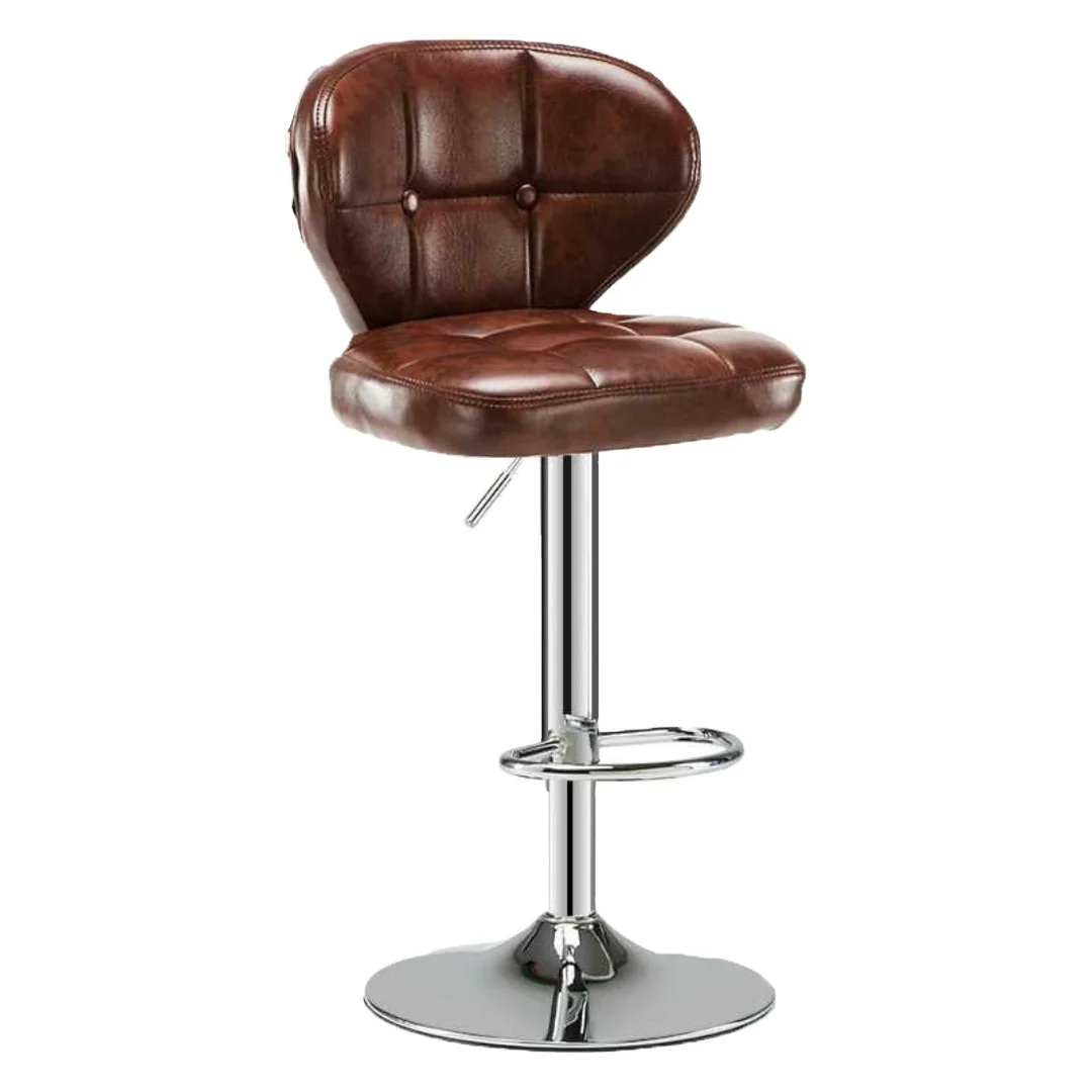Горячая Распродажа 2019, кожаный регулируемый вращающийся стул нового дизайна, металлический барный стул, барный стул
