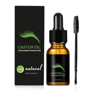 Wholesale Natural Castor Oil Eye Lash Brow Hair Extensions Eyelash Enhancer Growing Serum Liquid Skin Care