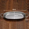 30x20cm Small Seafood Platter with Double Handles (Retro Style)