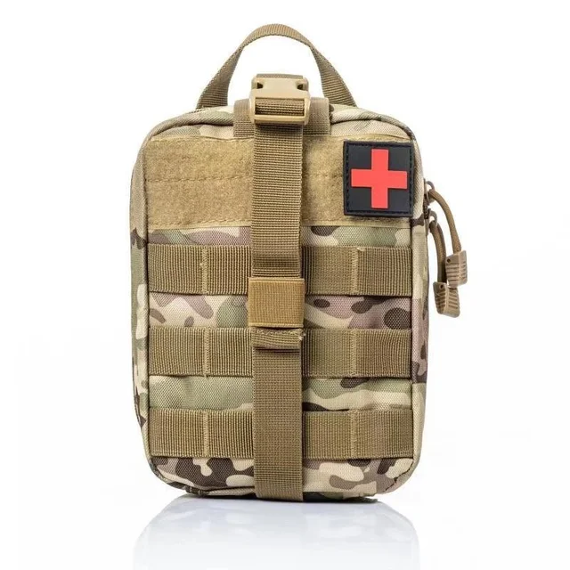Tactical Medical Waist Bag for Outdoor Cross-Border Multi-Function Polyester Accessory for Hiking & Camping Camouflage Design