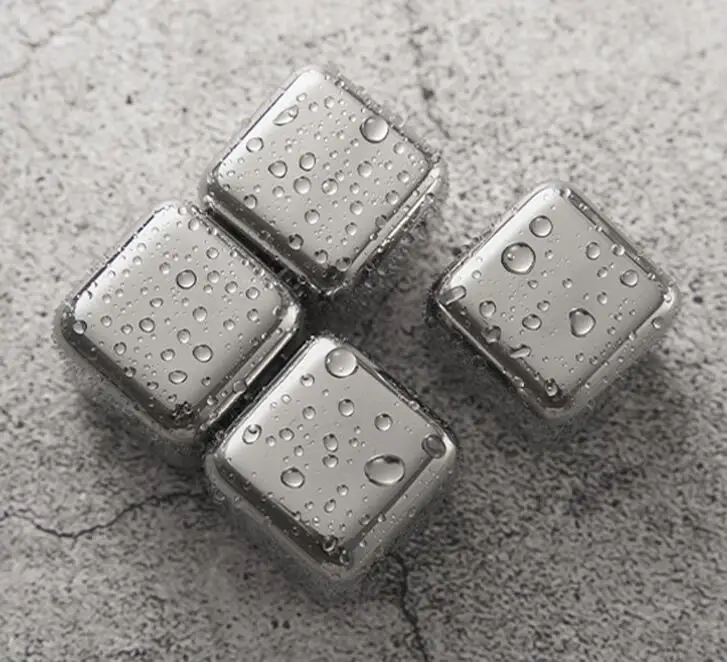 Барные аксессуары многоразовые камни для виски с охлаждением кубики из нержавеющей стали