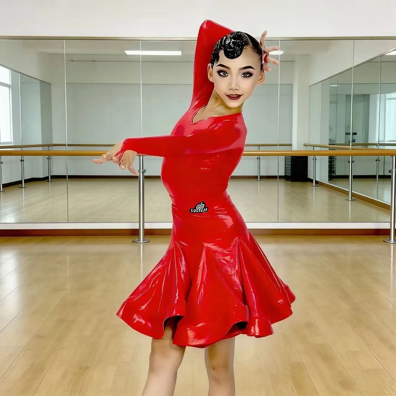 red jazz dress Red Fringe Jazz Costume Sequin