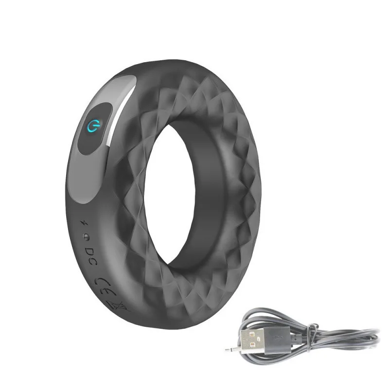Anneau de précision de verrouillage de vibration Rechargeable d'éjaculation retardée masculine à 10 vitesses