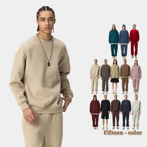 Men High Quality Polyester Cotton Thick Heavy French Terry Pullover Hoodie Custom Drop Shoulder Fleece Oversized Hoodie