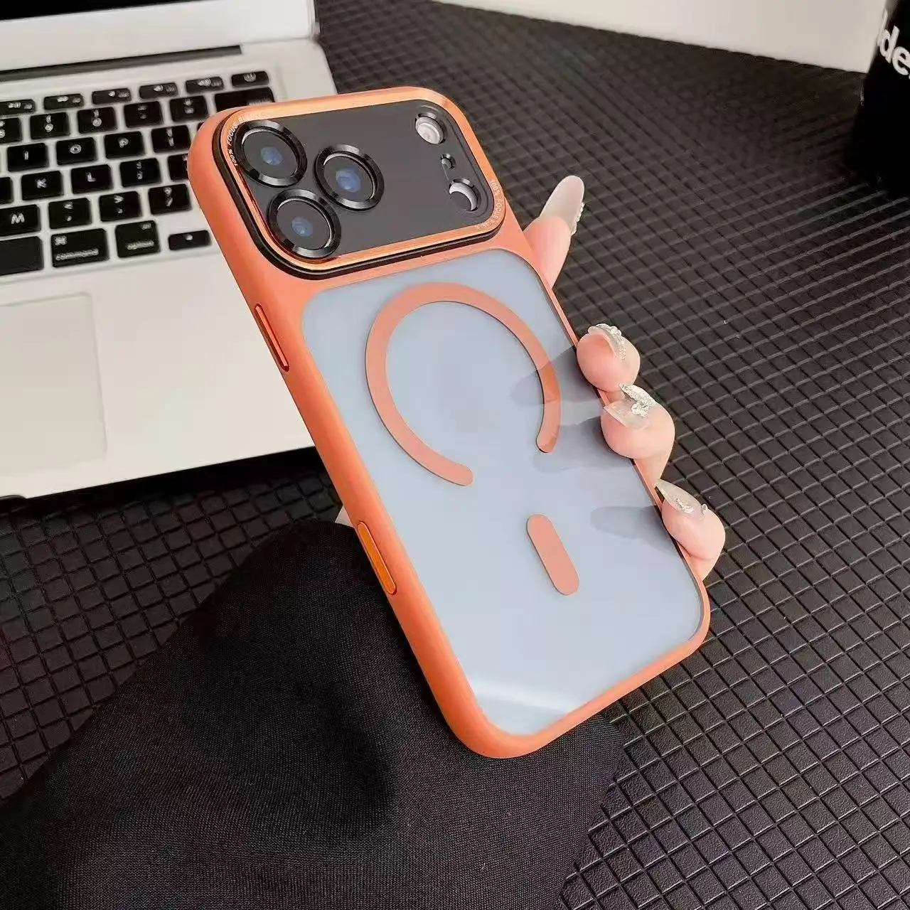 Translucent Phone Case Magnetic Shockproof for iPhone 17 Pro Max 15
