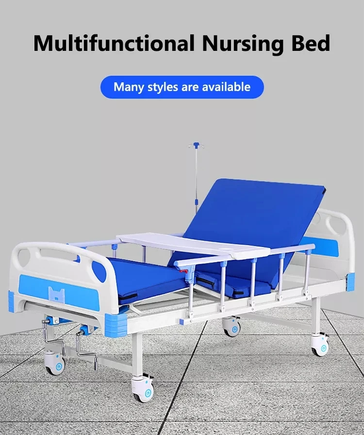 Two 2 Function Hospital Bed Manual Metal Hospital Bed With Toilets
