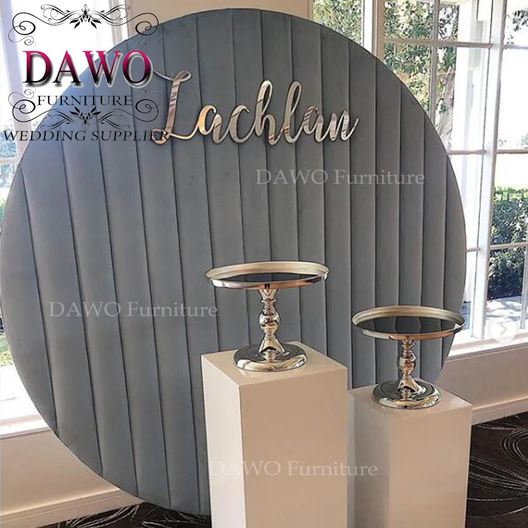 High Quality Pu and MDF Round Church Backdrop Decoration for Wedding Party