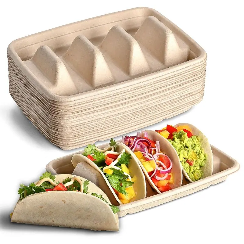 Factory Custom Cheap Biodegradable Bagasse Pulp 3 4 Compartments ...