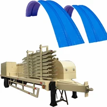 Automatic Steel Construction Trailer Mounted Curve Span Panel K Arch Roof Sheet Cold Bending Roll Forming Machine