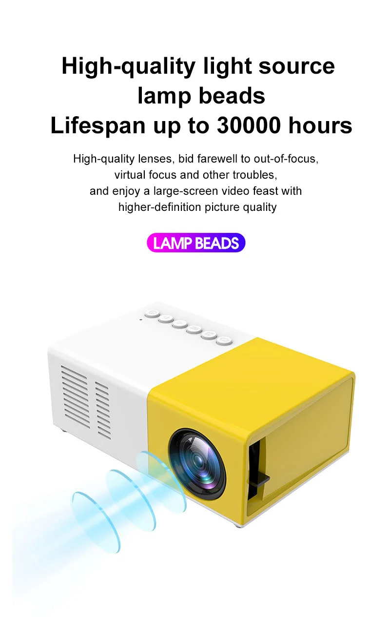 Full Hd Led Lcd Cinema Game 1080p Beamer Pocket Portable Small Mini