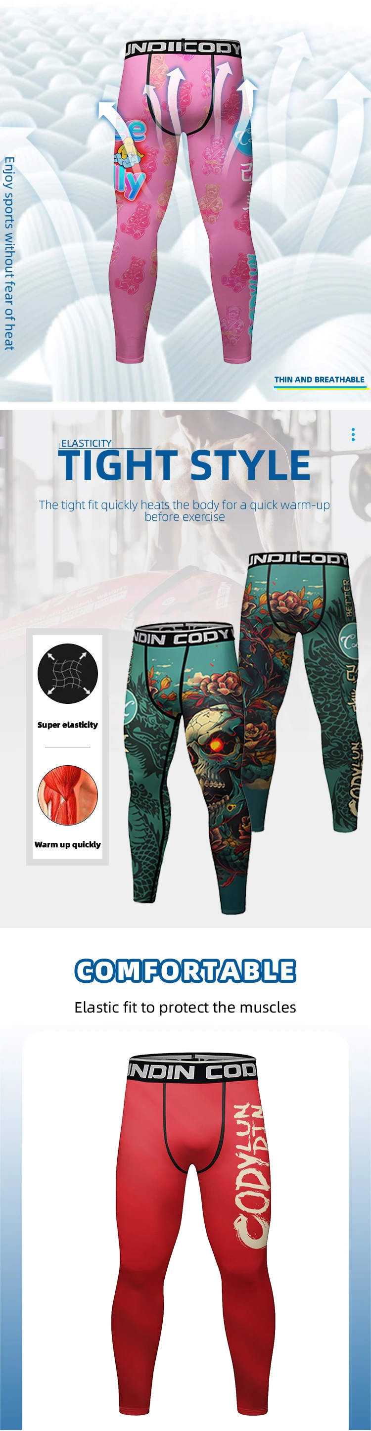 Men Fitness Leggings - Comfort & Performance for Every Workout Gym, Yoga & Running Essentials Compression Pants