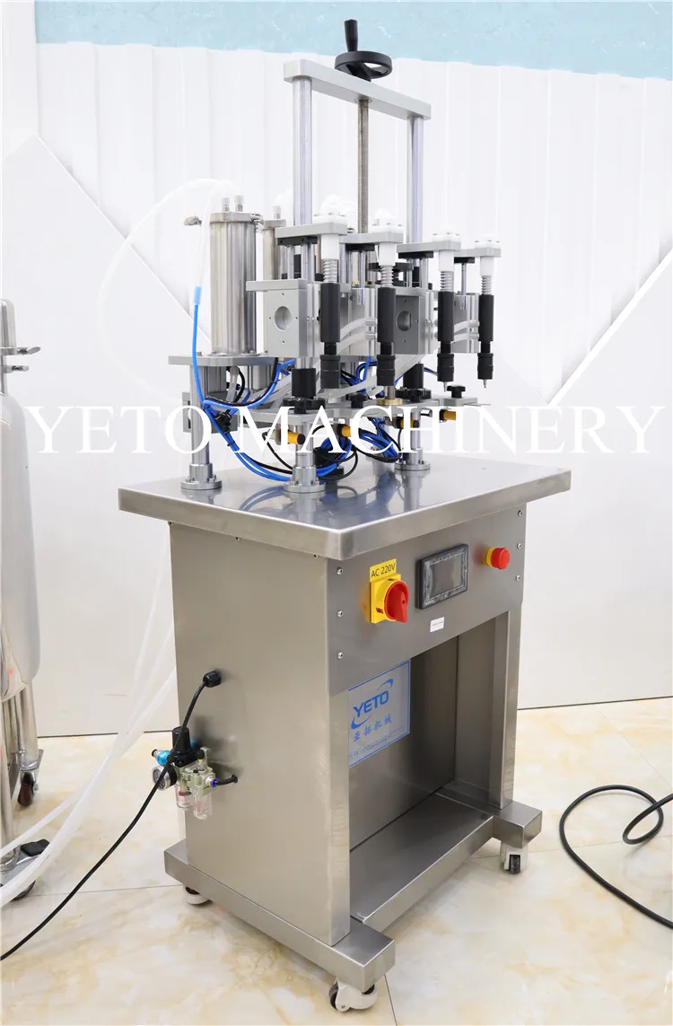 YETO 4-head Automatic Cosmetic Small Liquid Essential Oil Bottle Filler Liquid Perfume Fragrance Refill Filling Machine Price