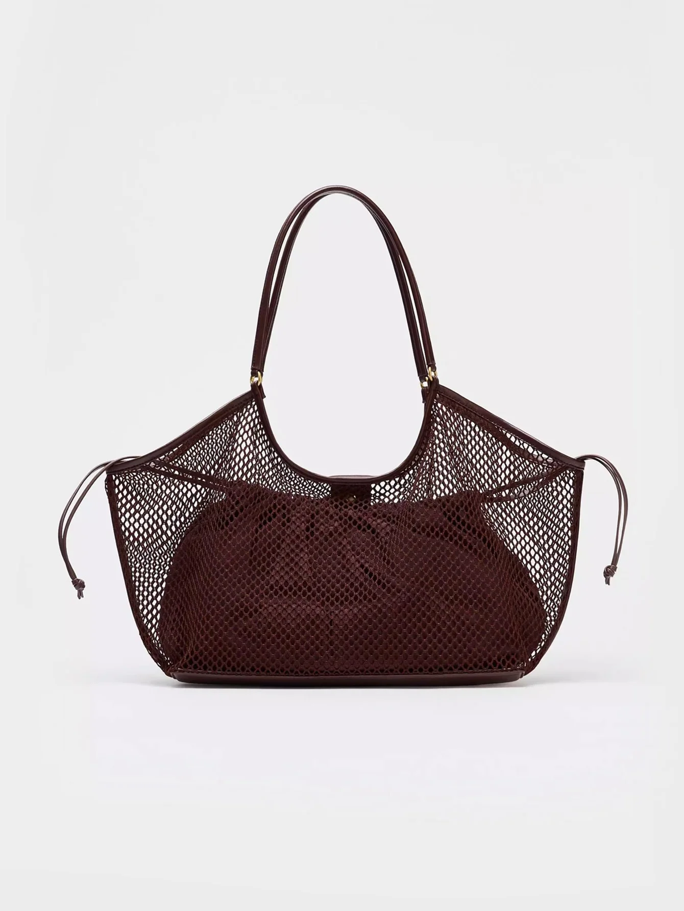 LINH YU Women’s Nylon Medium Bag 2025 Summer Simple Mesh Large Capacity Retro Commuting Design Magnetic Clasp Handheld Tote