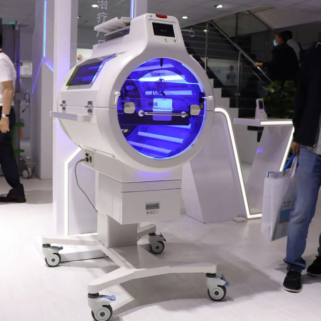Professional Baby Care Equipment Mobile Jaundice Treatment 360 Degrees Infant Phototherapy Unit