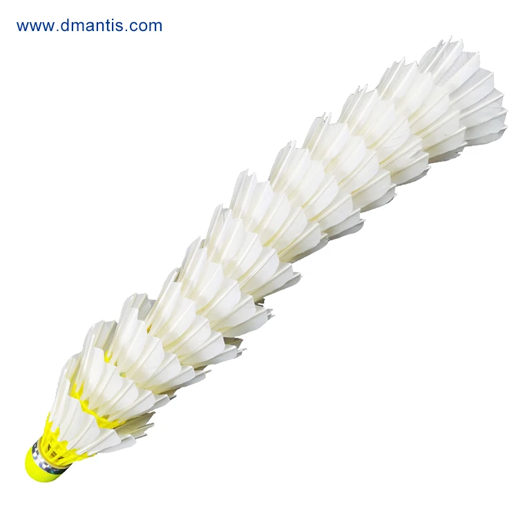 High Quality Durable Yellow Color Hybrid Shuttlecock Flex Goose Feather 3in1 Shuttlecock Badminton for Training