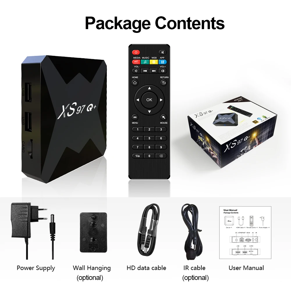Xangshi XS97 Q+ Android TV Box - 4K, Dual Wifi, Quad Core