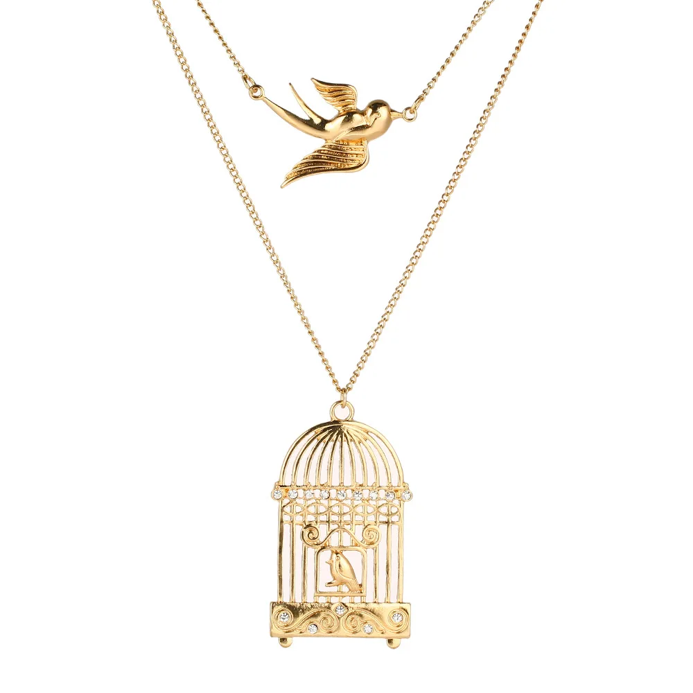 Bird deals cage necklace