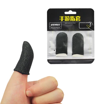 Quality mobile game thumb covers copper fiber anti-skid finger sleeves moving joystick screen touching finger for PUBG