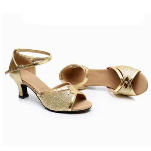 Women's Latin Dance Shoes Low-Heeled Soft-Soled Training Dance Shoes Comfortable Breathable Salsa Performance Dance  Shoes