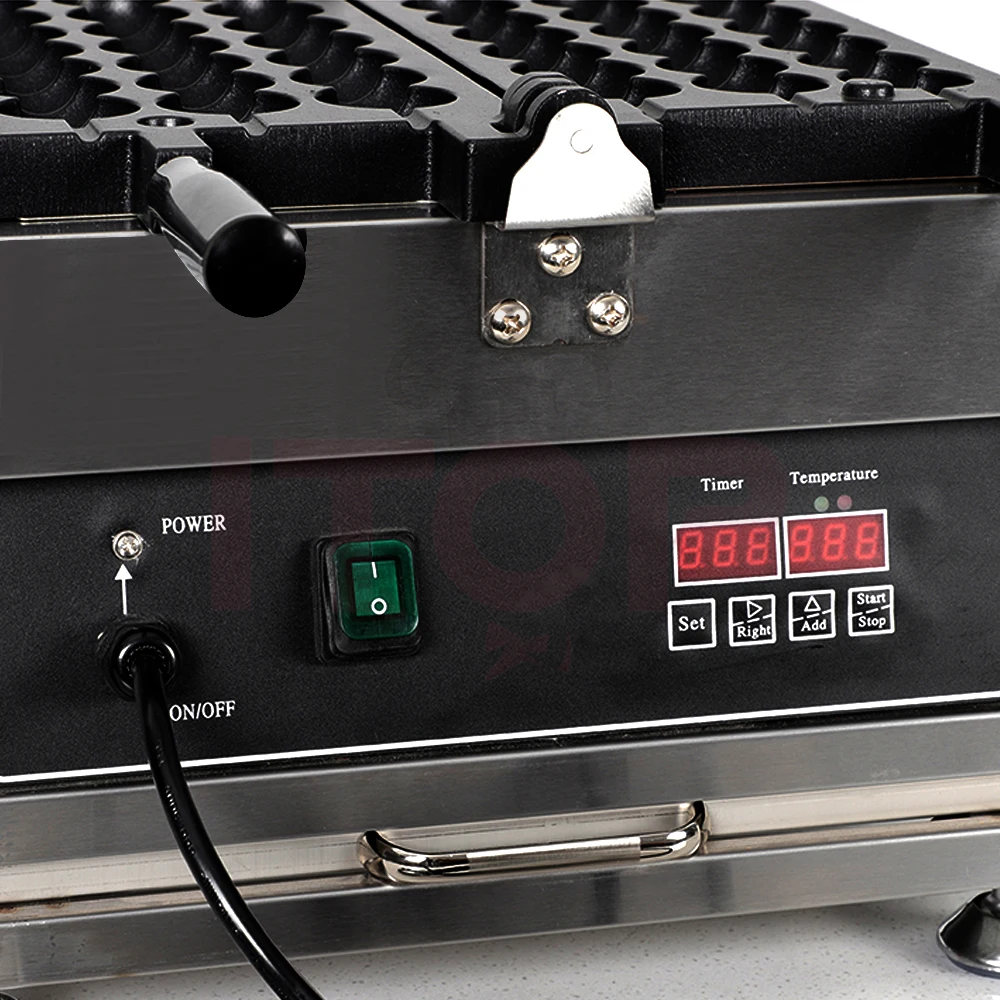 Wafelmaker電気ラウンドバブル串ワッフルスティックマシン3pcs