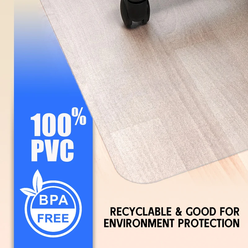 Design Floor Protection Chair Mat for Carpet Floors Chair Mat Desk Plastic for Office Wholesale PVC Transparent Modern Rectangle