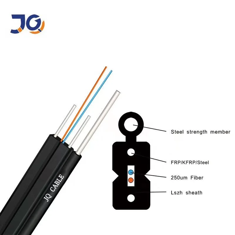 FTTH Drop cable with messenger 1Core  Outdoor Drop Cable