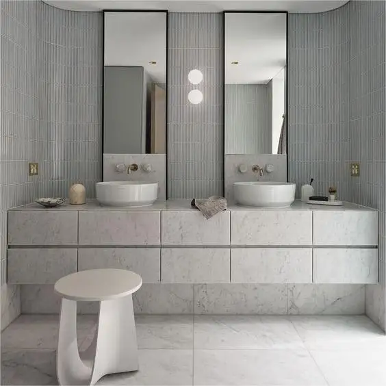 Contemporary Hot Selling Bathroom Storage Cabinet Light Grey Surface Wall-mounted Bathroom Vanity