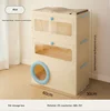 Three Tier Cat Box 2 Transparent Panels blue
