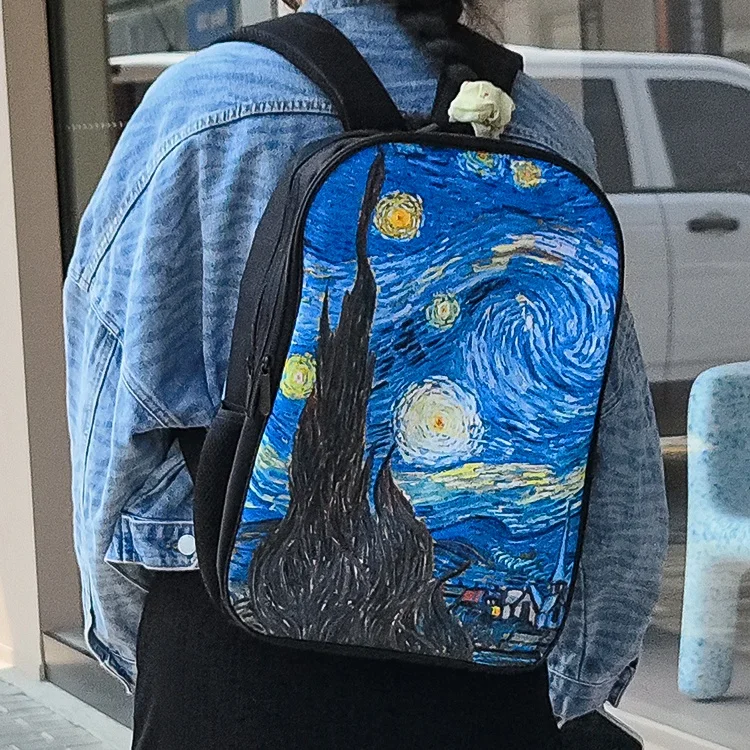 The Starry Night Vincent Van Gogh Backpack by Design & Art