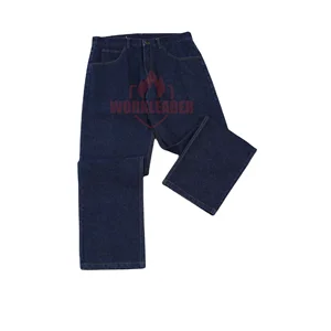 Cotton Spandex Flame Retardant NFPA 2112 Certified Oeko-Tex Standard 100 Unisex Workwear Jeans Fire-Resistant Stretch Uniform