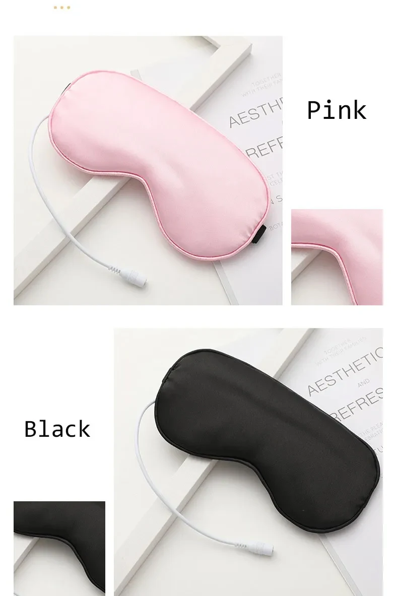 Premium Soft Silk Eye Compress Adjustable Temperature Time Control Usb
