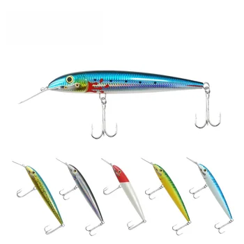 80g Wholesale Hard ABS Plastic Floating Minnow Lure Artificial Fishing Bait Wobbler Lures 4-6meter – Minnow – view 2