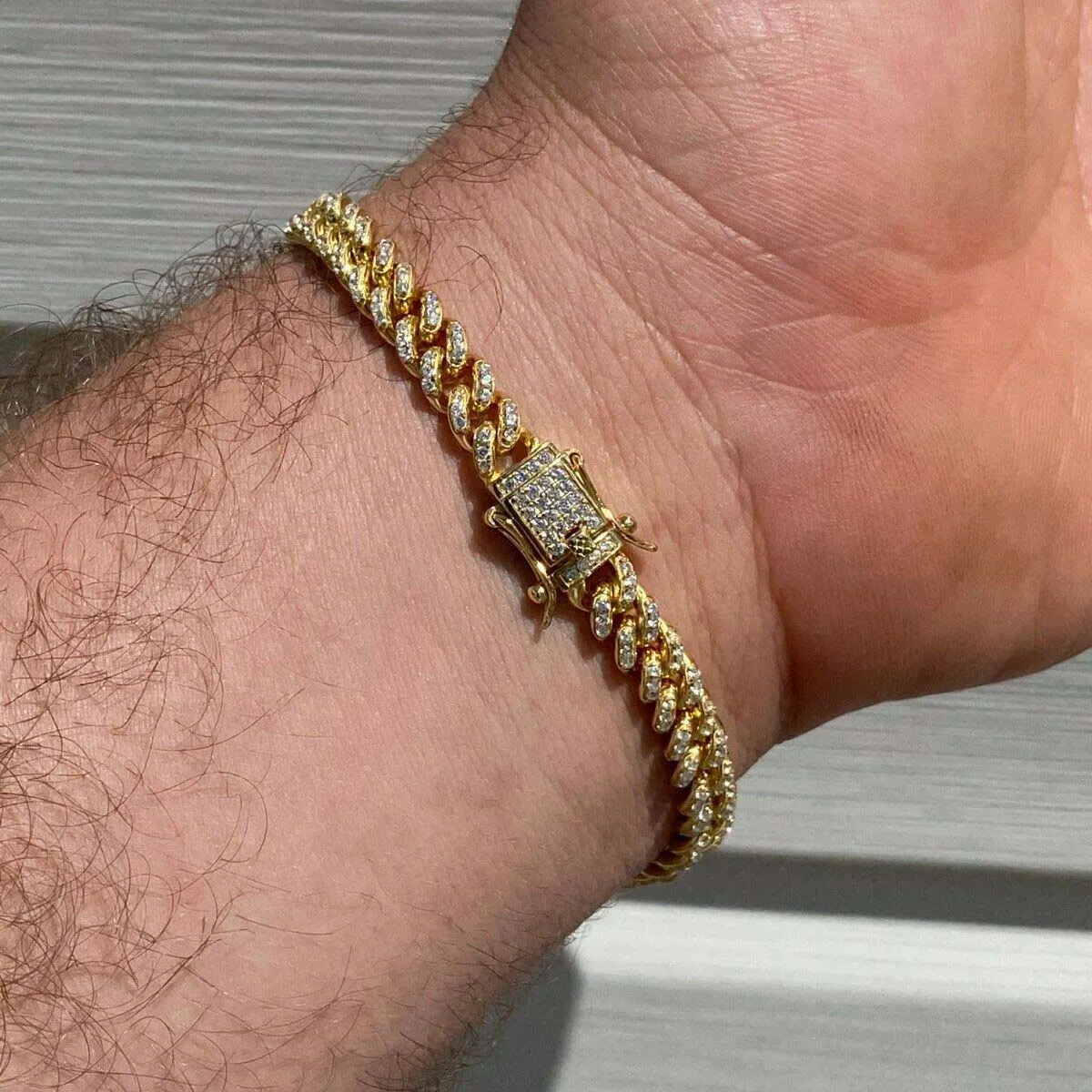 Cz Cuban Link Chain Bracelet 