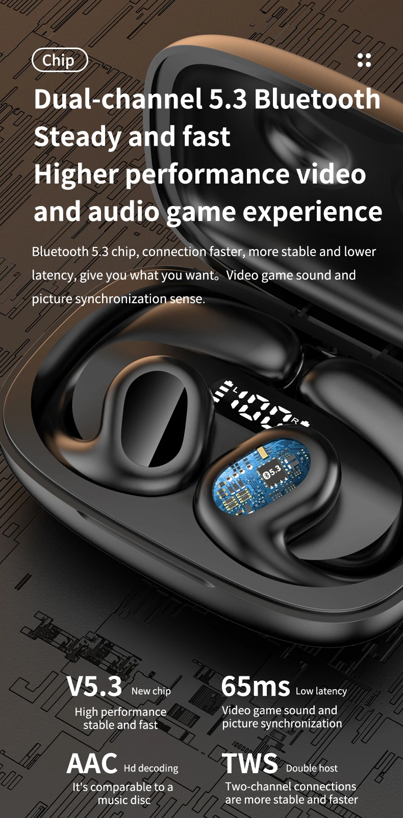 BH13 New TWS Sports Earphones Wireless Headphones Waterproof HiFi Stereo Noise Reduction Earbuds with Mics