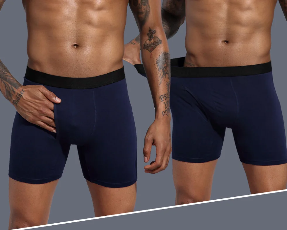 Boxer Uomo Tronchetti Slip Senza Cuciture Intimo Traspirante Mutande Seta Ghiaccio