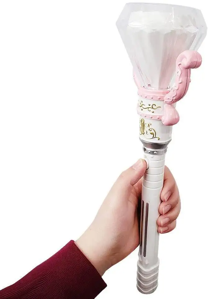 Princess Kids Diamond Rotating Stick Colorful Led Light up Spinning Wand Glow Sticks