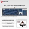 GK715 Black Blue Backlight Brown Switch 104 Keys ABS