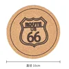 Sous-verre en liège – 66 Highway (diamètre 10 cm, épaisseur 0,5 cm)