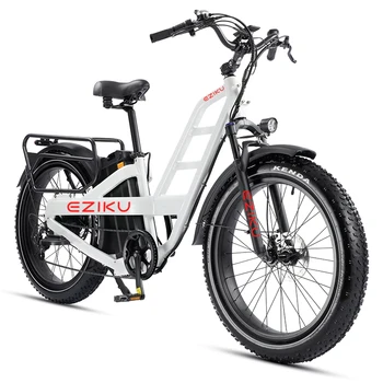 Hot Sale 750W Motor Electric Fat Tire Bicycle 48V Lithium Removable Integrated Battery LCD Display US Warehouse Smart Sensor