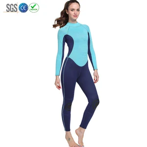 CE Custom 3mm Neoprene Diving Wetsuit Women Full-Body Back Zip Long Sleeve Surfing Wet Suit Freediving Suit