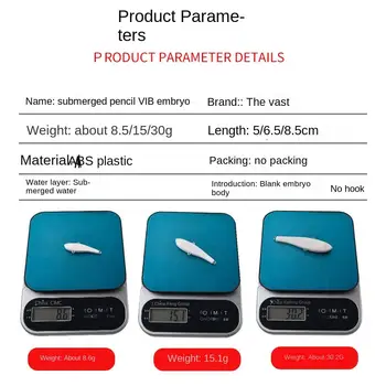 Wholesale Artificial Hard Vibration Bait Unpainted Blank VIB Fishing Lures – Hard Lure – view 5