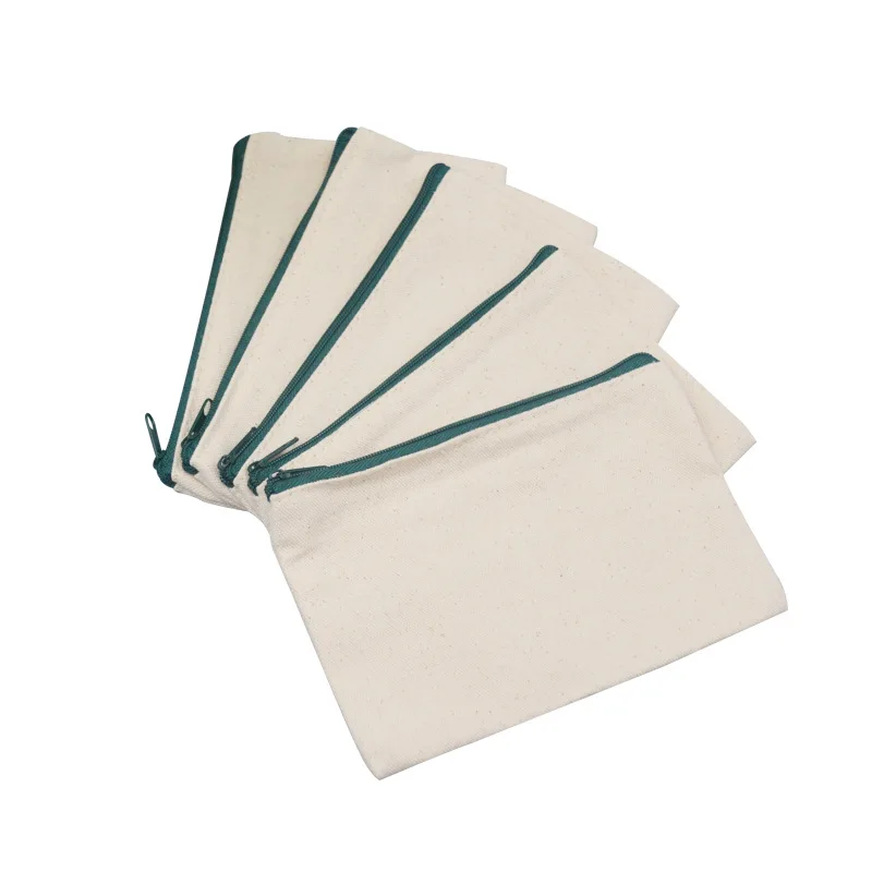 Custom Cotton Coin Purse Creative Canvas Storage Bag Blank Canvas Zipper Bag