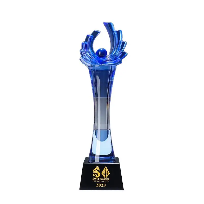 Factory Direct Customized Logo High-Grade K9 Unique Design Laser Engraved Crystal Trophy Awards for Decor and Gift