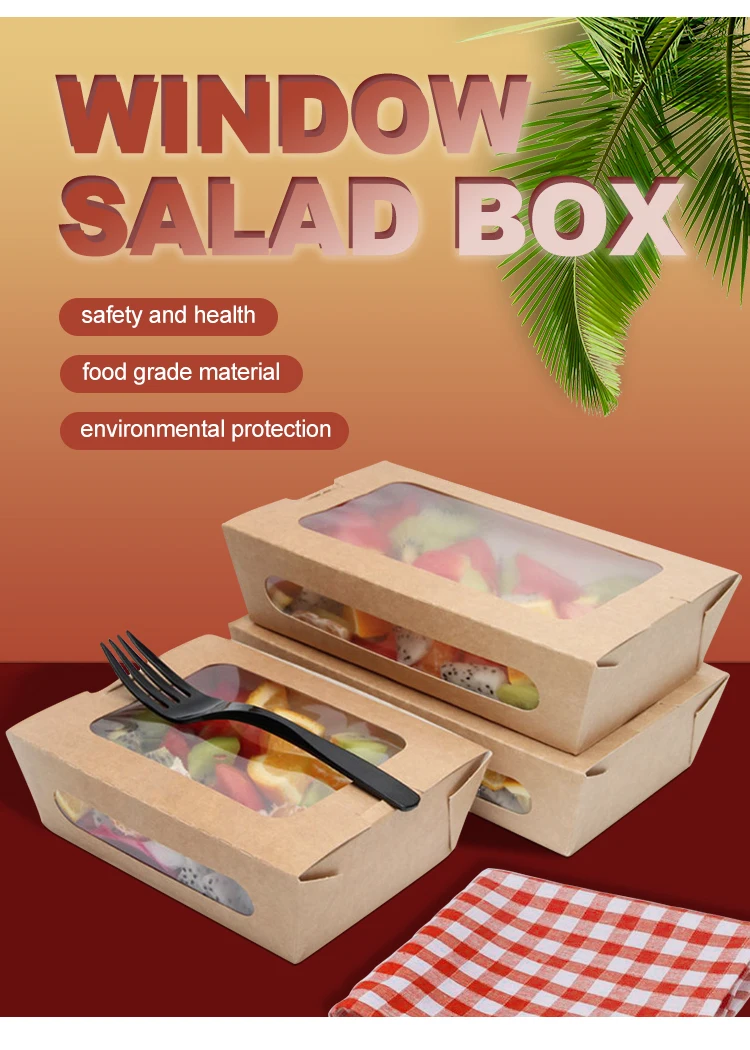 Wholesale To Go Containers Food Disposable Kraft Paper Folding To Go