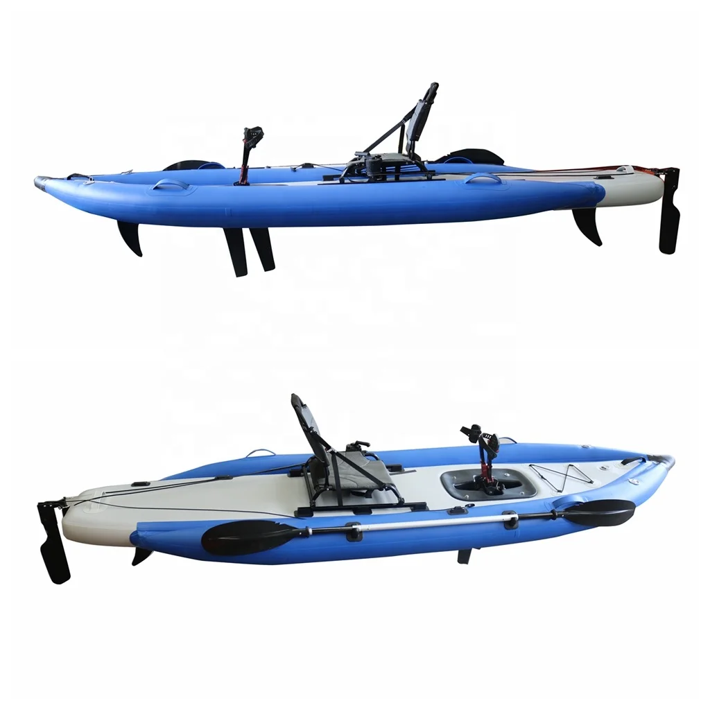 Vicking 2023 Pedal Kayak Inflatable with Pedal Drive,rudder System,aluminum New Design Single Seat Fishing Seat PVC Material