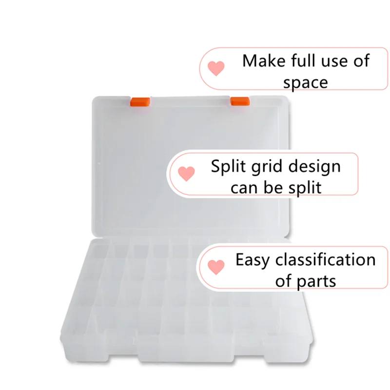 36 Grid Jewelry Storage Box Organizer with Removable Dividers ...