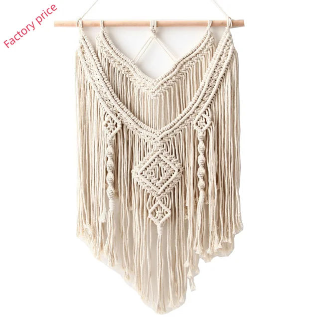 Boho Cotton Rope Macrame Wall Hanging Bohemian Tapestry Handmade Macrame Home Decoration
