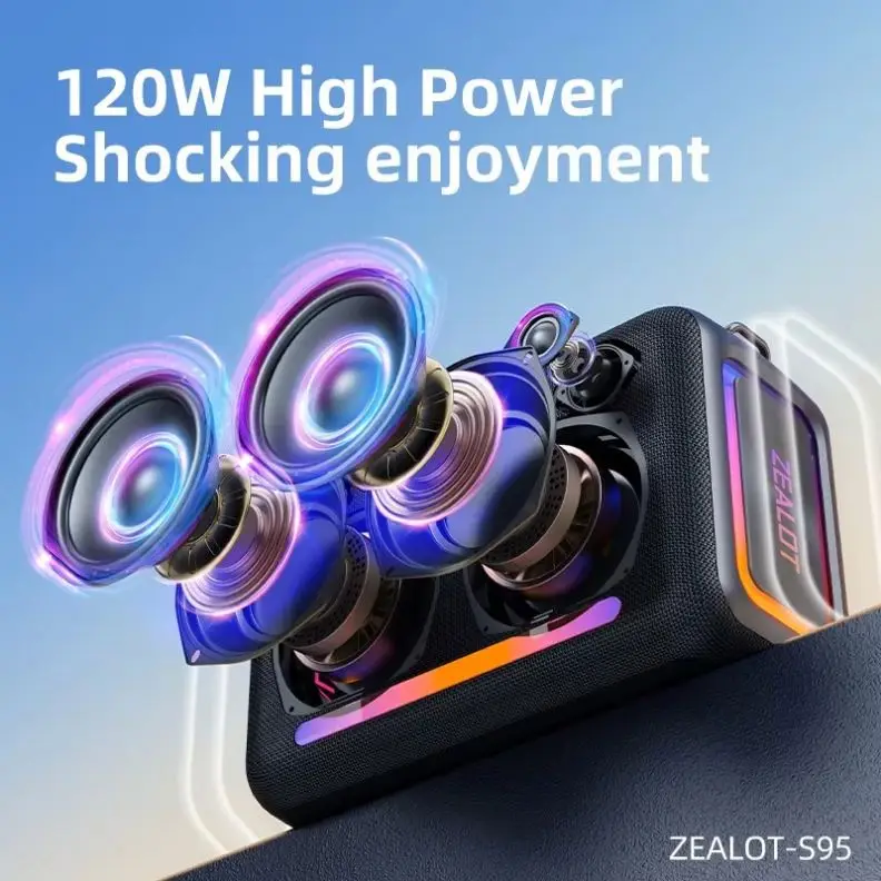 S95 Zealot 120W Bluetooth Speaker - Outdoor & Waterproof