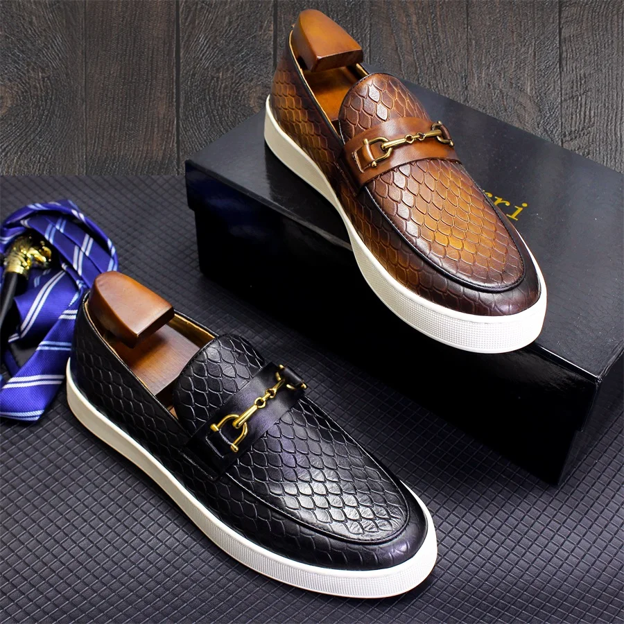 New Arrival Spring Autumn Monk Strap Casual Leather Shoes for Men Slip on Loafer Sports Running Shoes Waling Style Big Size Shoe